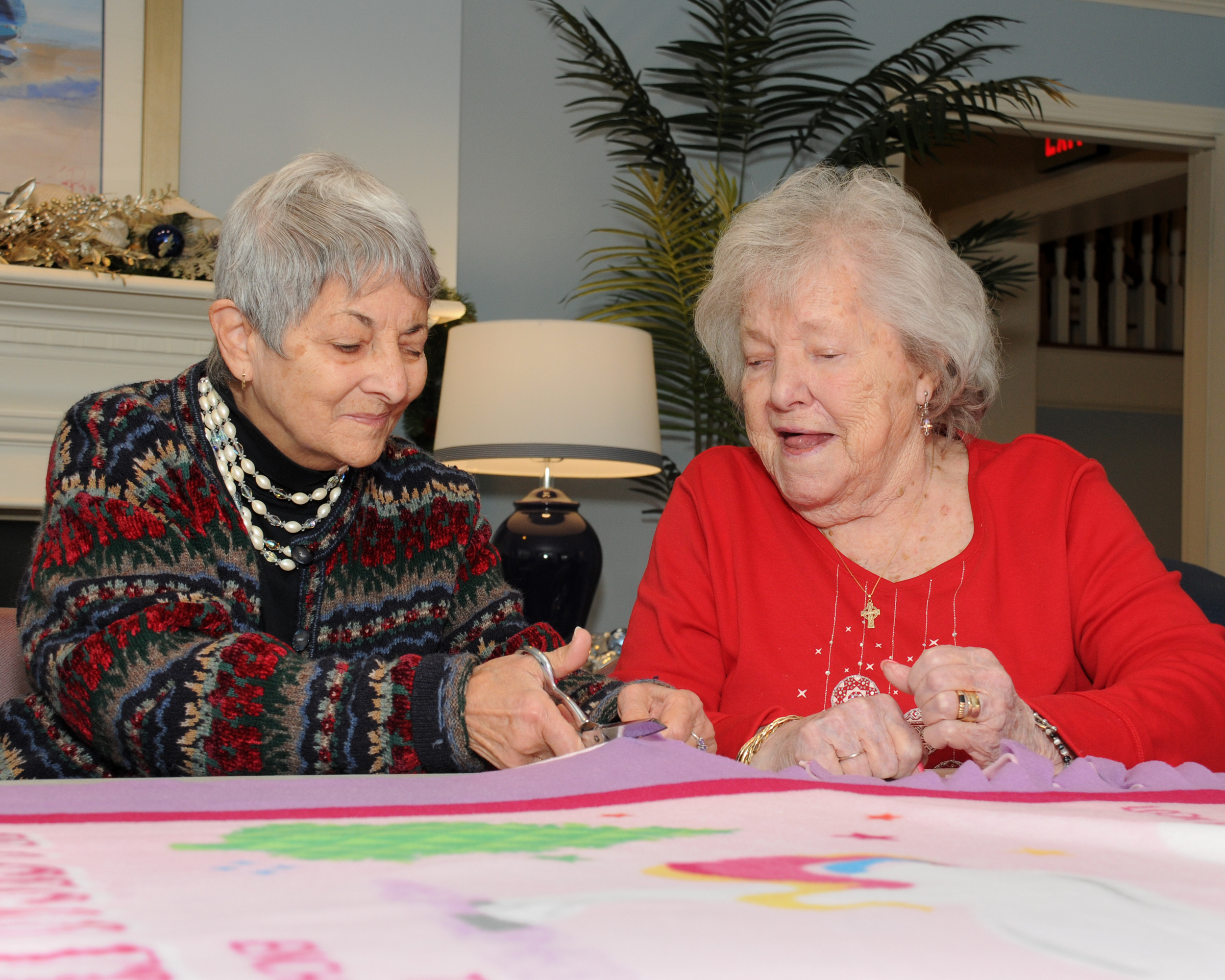 Residents Create Blankets for Children