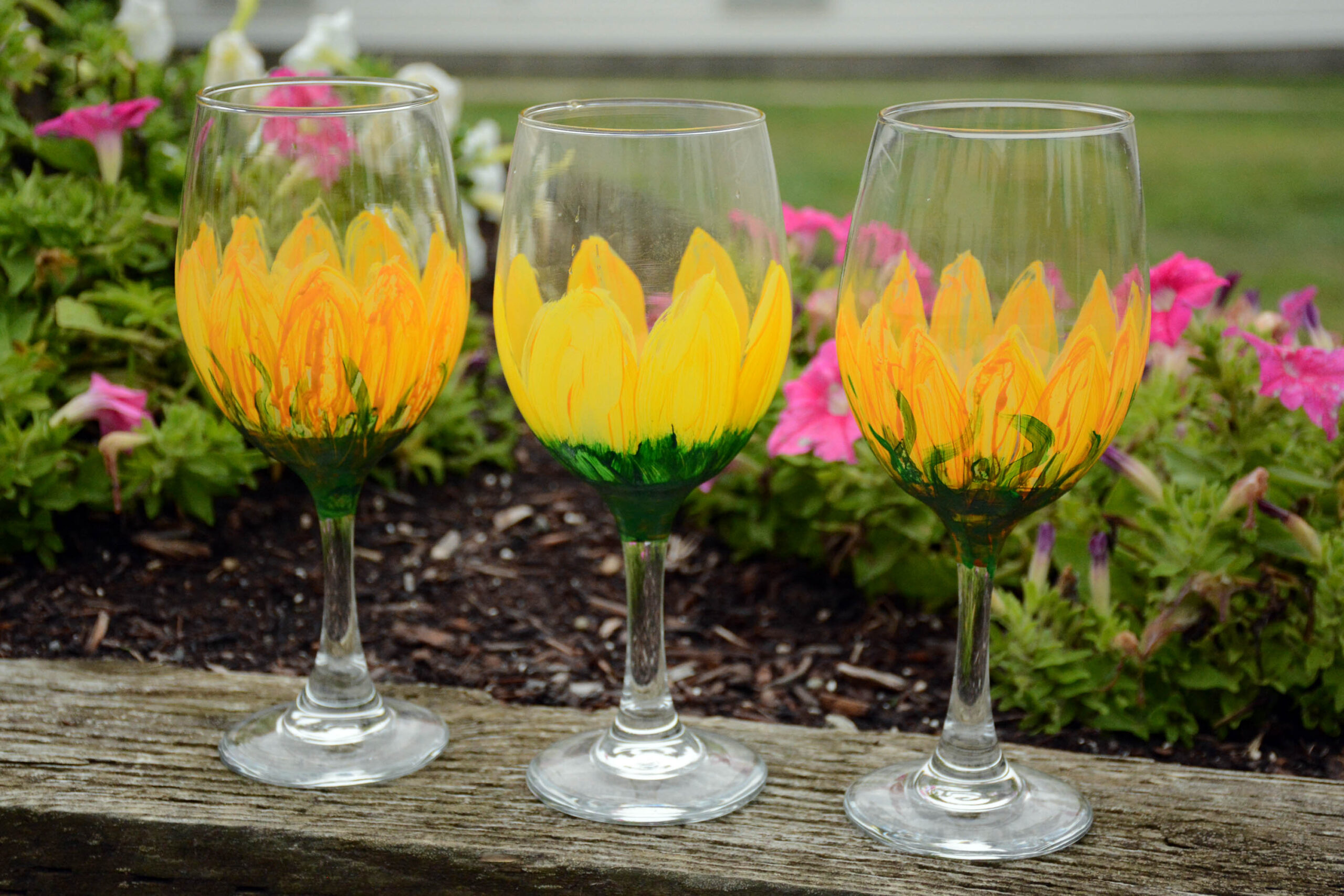 Wine Glass Painting Draws a Crowd